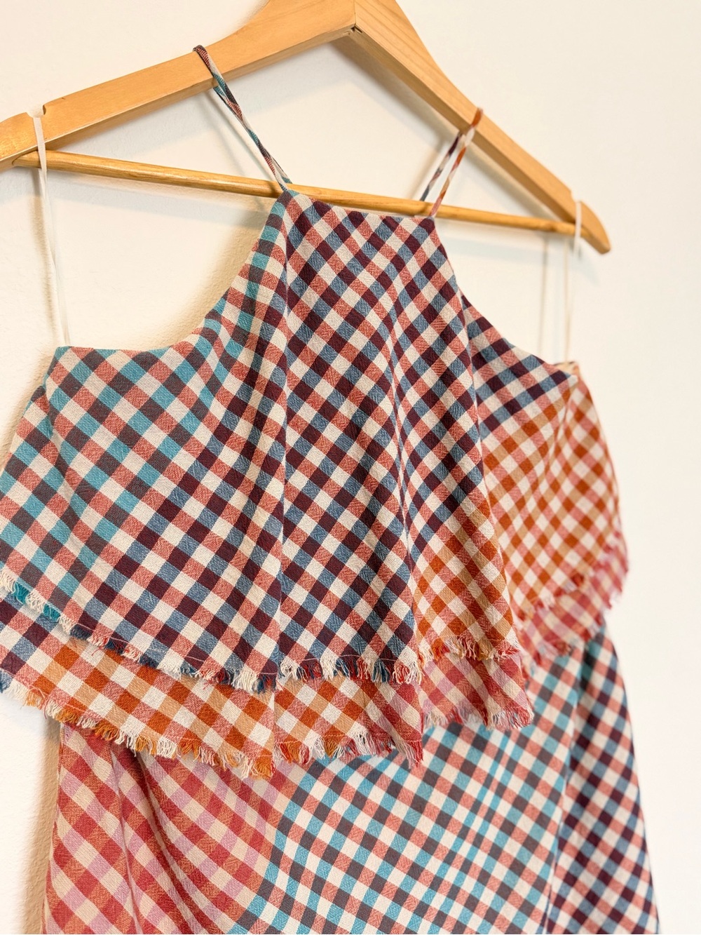 Zara Trafaluc Patchwork Gingham Halter Mini Dress NWT Size S - Picture 4 of 7